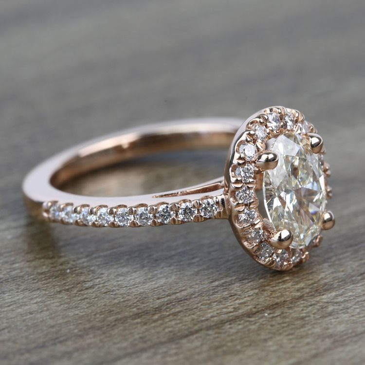 floating oval engagement ring