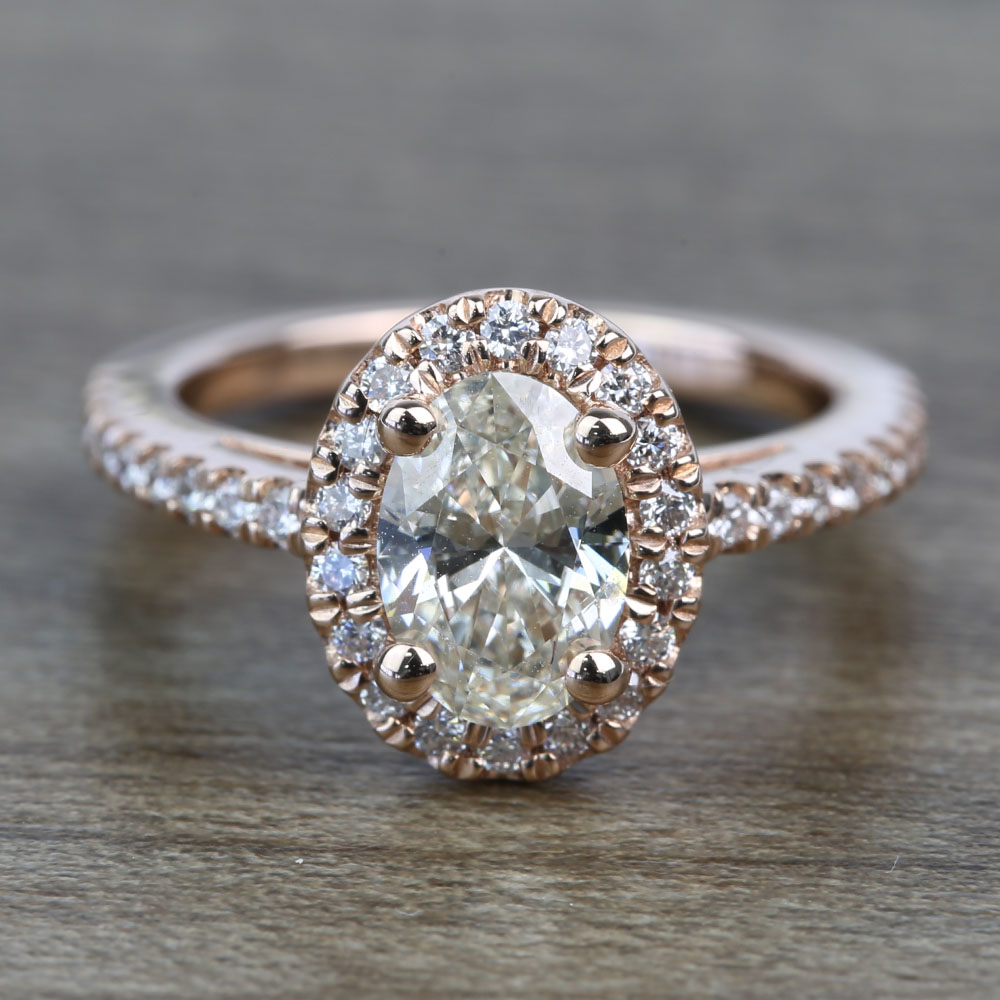 floating oval diamond ring