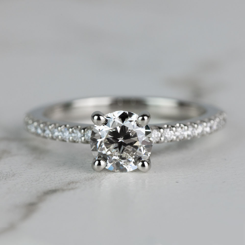 Gorgeous 1.00 Carat Pave Diamond Engagement Ring