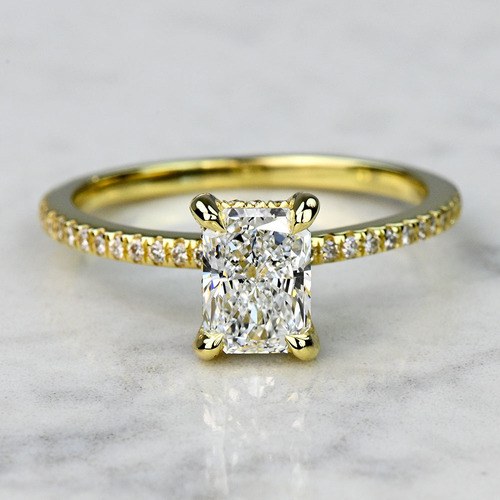 Art Deco Halo Marquise Diamond Engagement Ring (1 Carat)