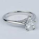 Designer Solitaire Pear Diamond Engagement Ring (0.78 ct.)