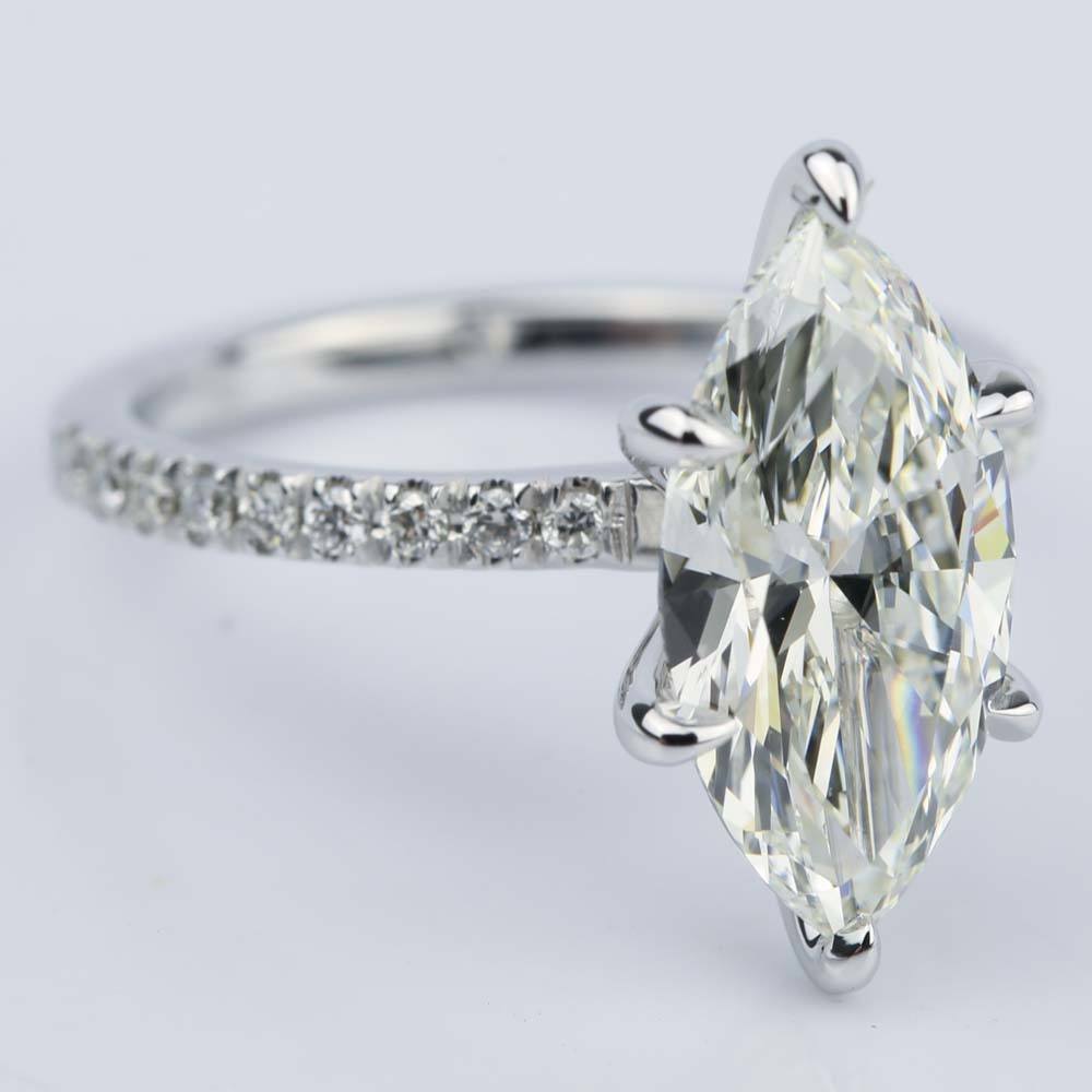 Marquise Diamond Pave Engagement Ring