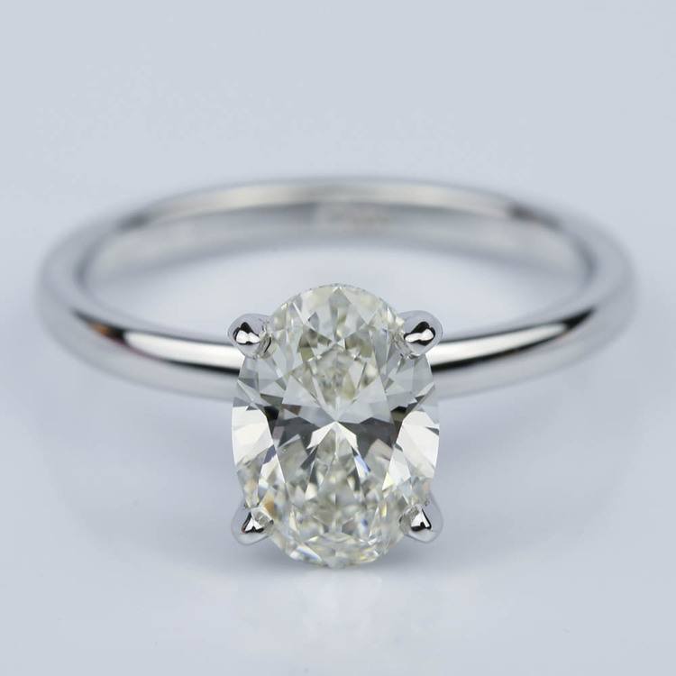 Oval Solitaire Diamond Engagement Ring (1.40 Carat)