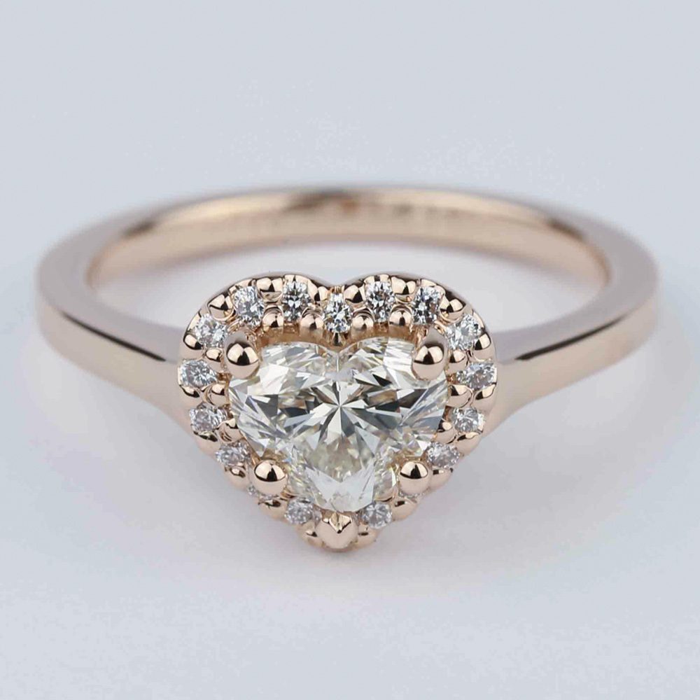 heart halo diamond ring