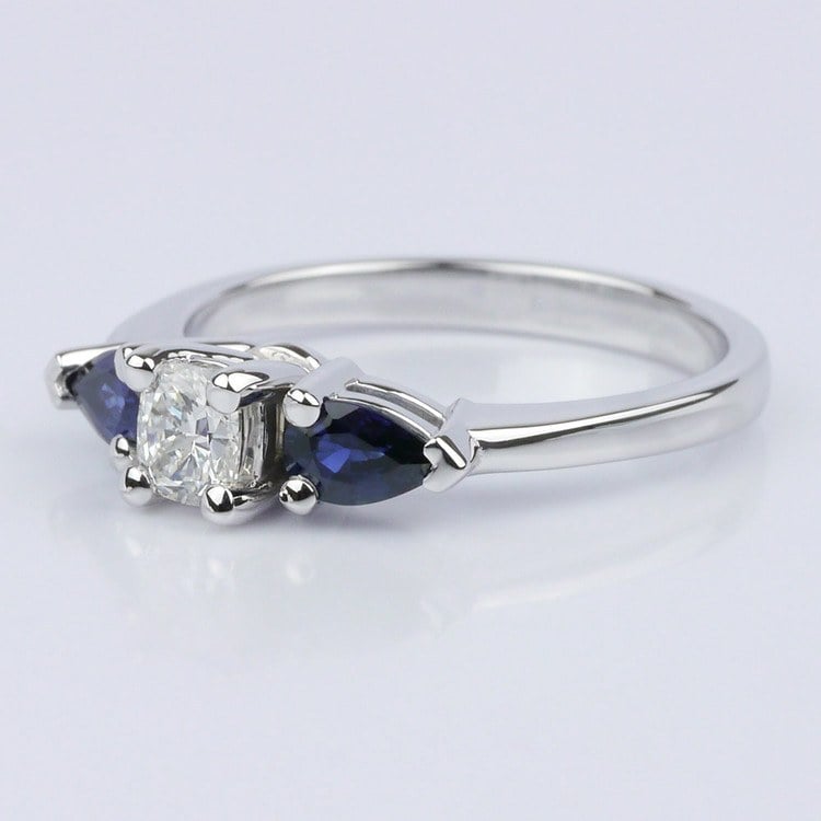 Pear Sapphire Gemstone Engagement Ring