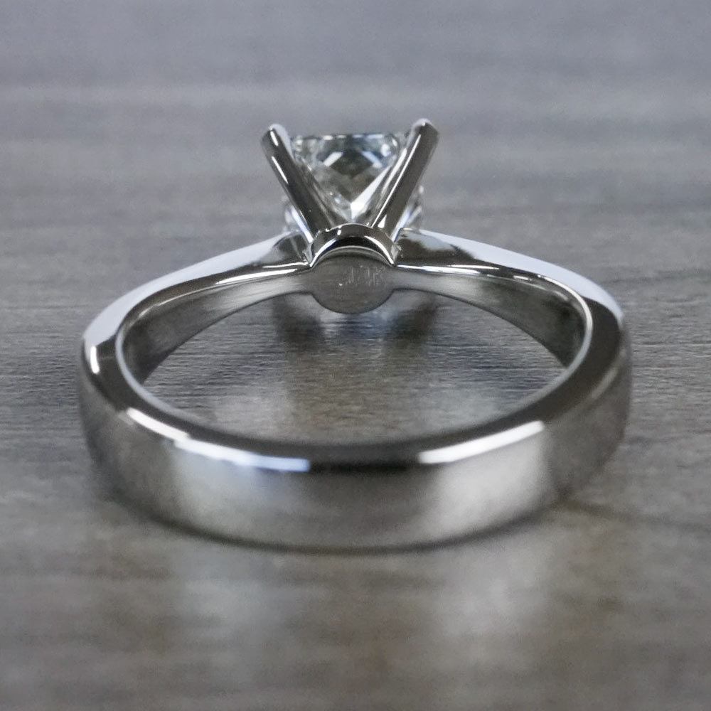 Solitaire Princess Cut Diamond Ring In White Gold