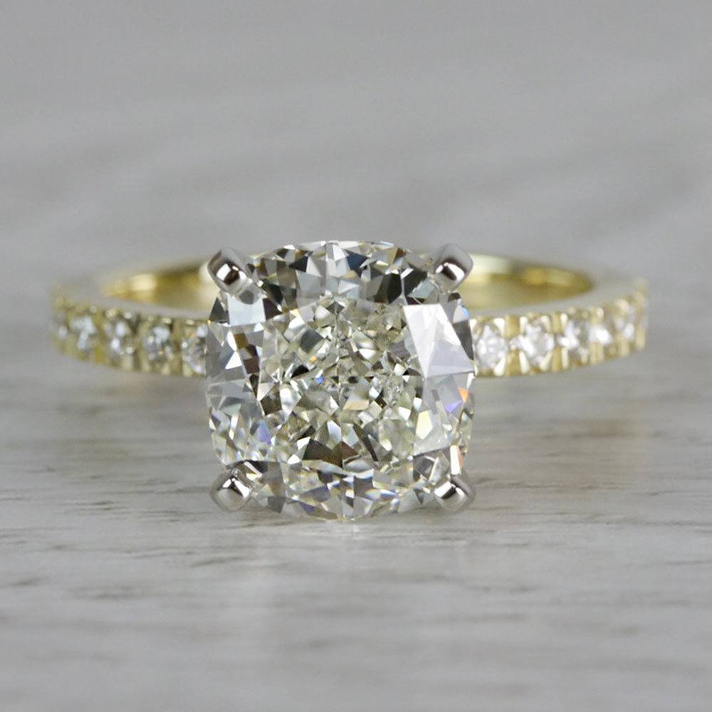 3 carat diamond ring gold band