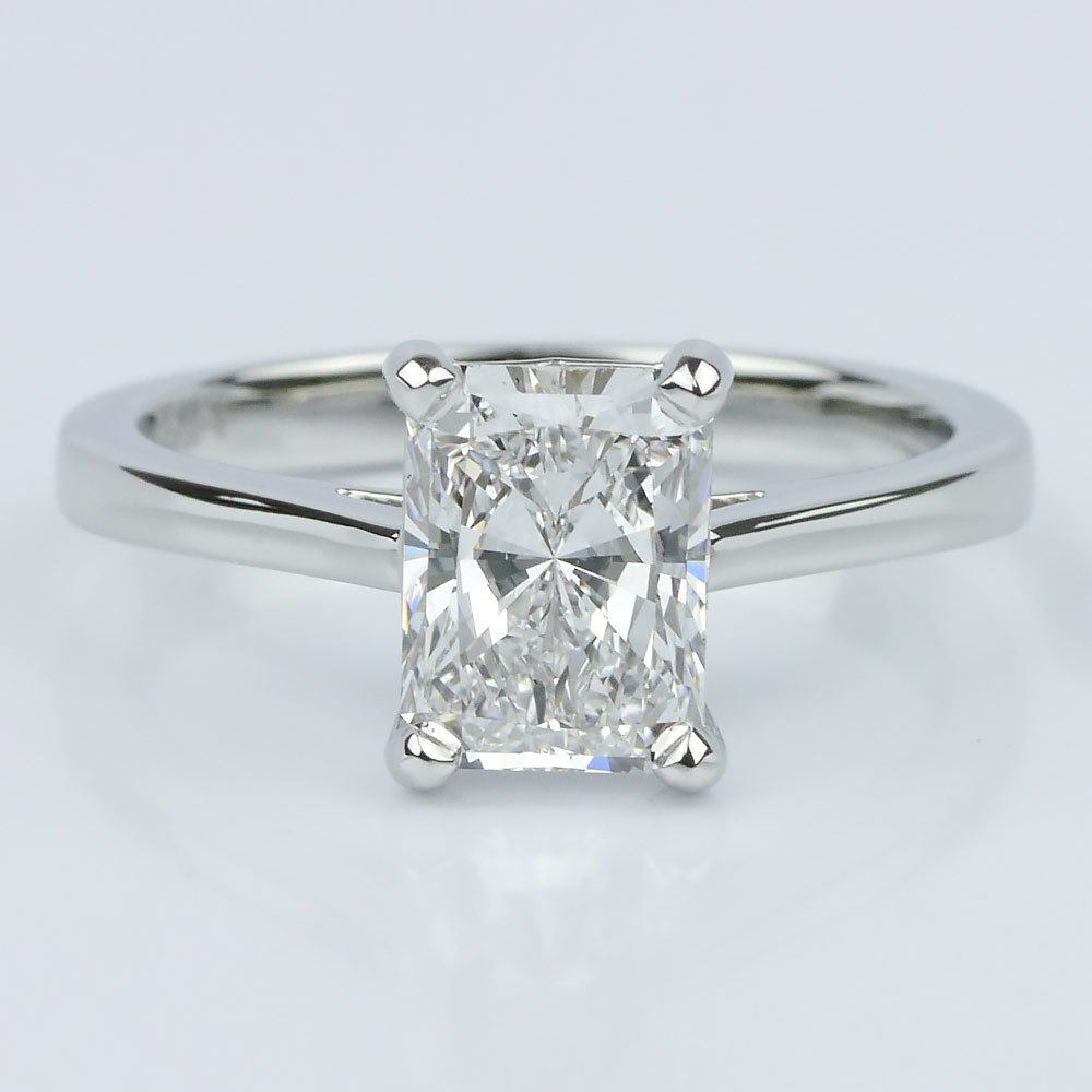 radiant solitaire diamond ring