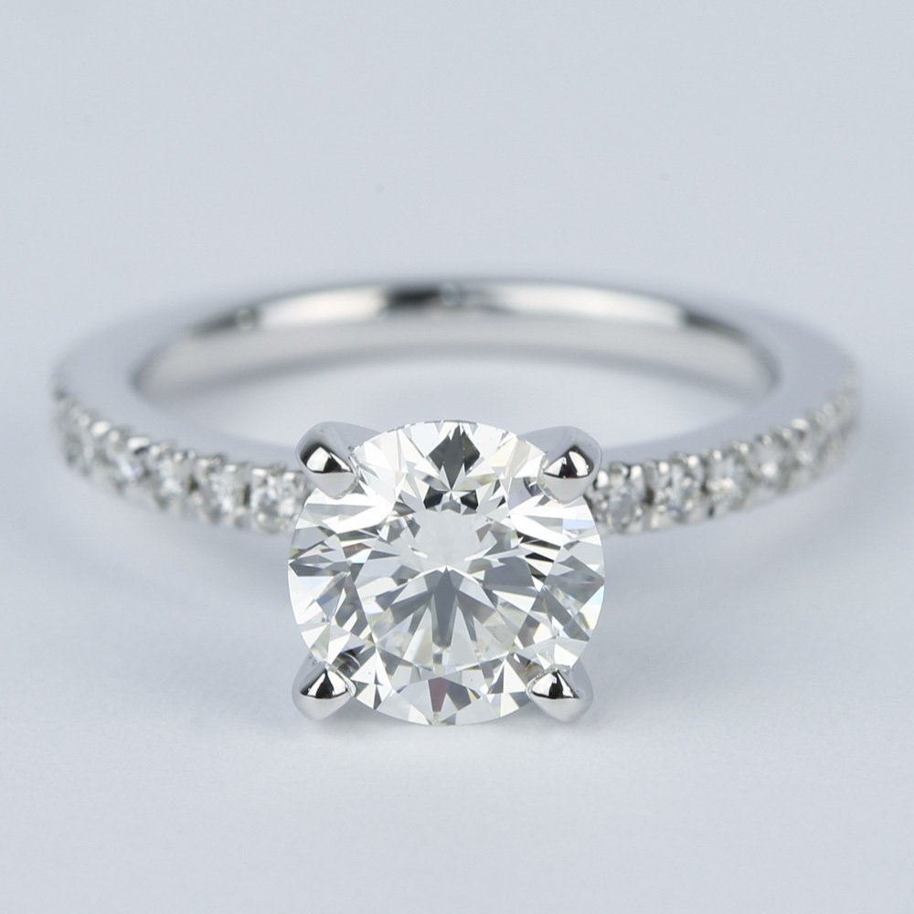 pave round diamond ring