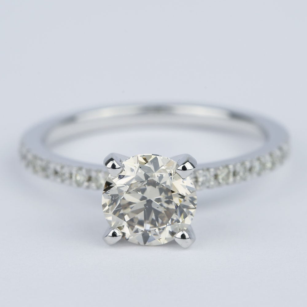 M Color Diamond Engagement Ring (1.25 Carat)