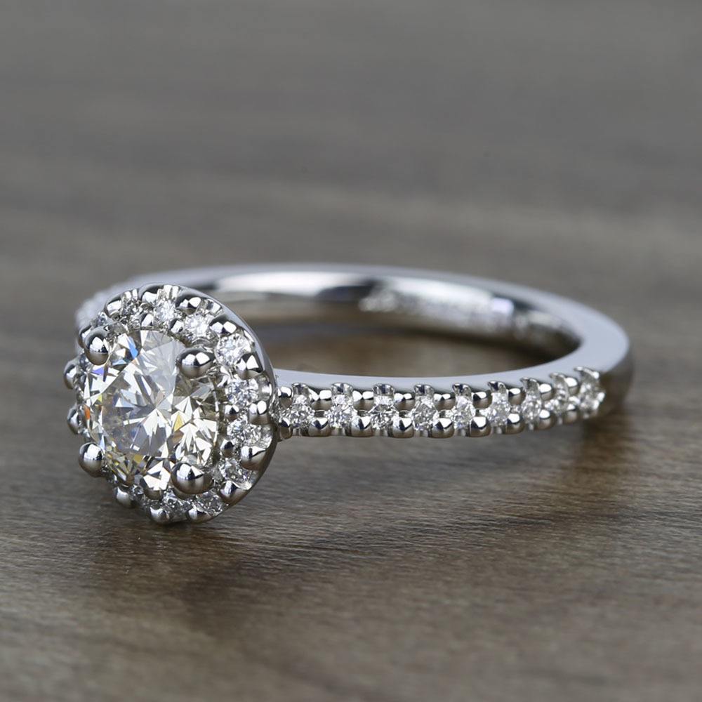 1.25 Carat Round Diamond Engagement Ring With Halo