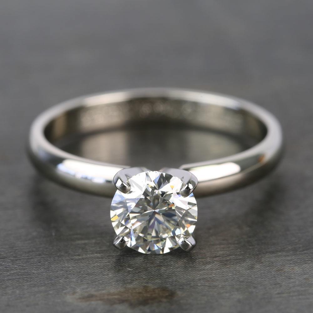 18k white gold 1 carat diamond ring