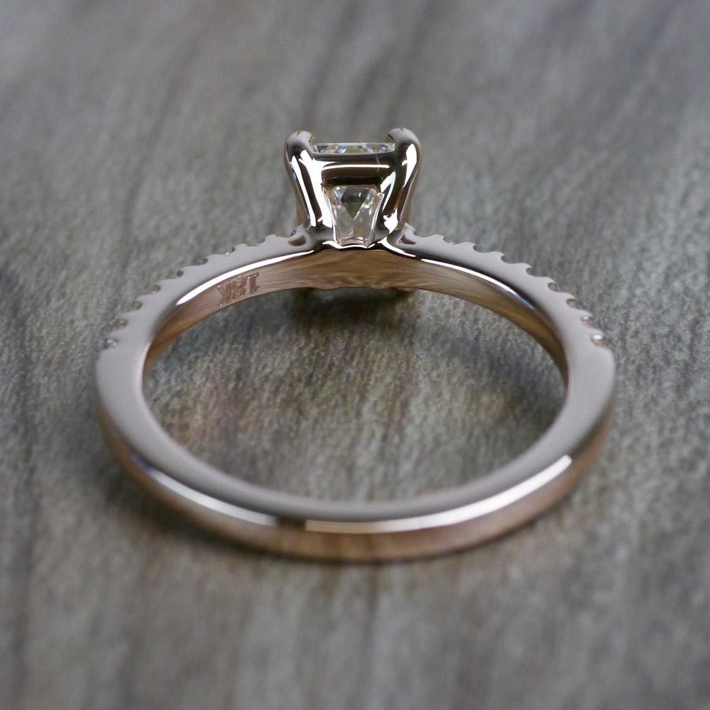 Rose Gold Emerald Cut Engagement Ring