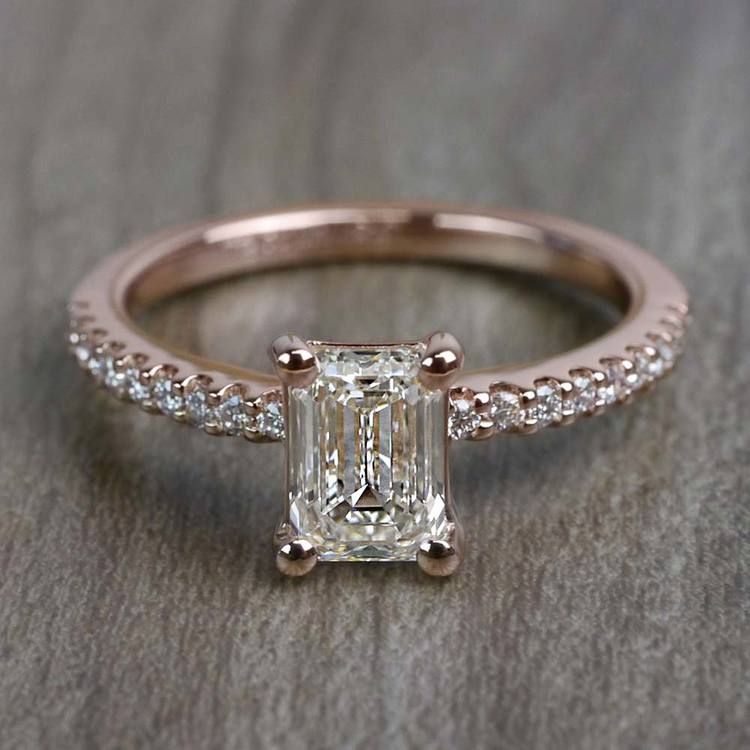 Pretty Pave Rose Gold Engagement 