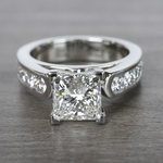 Princess Cut Diamond Engagement Ring - Channel Set