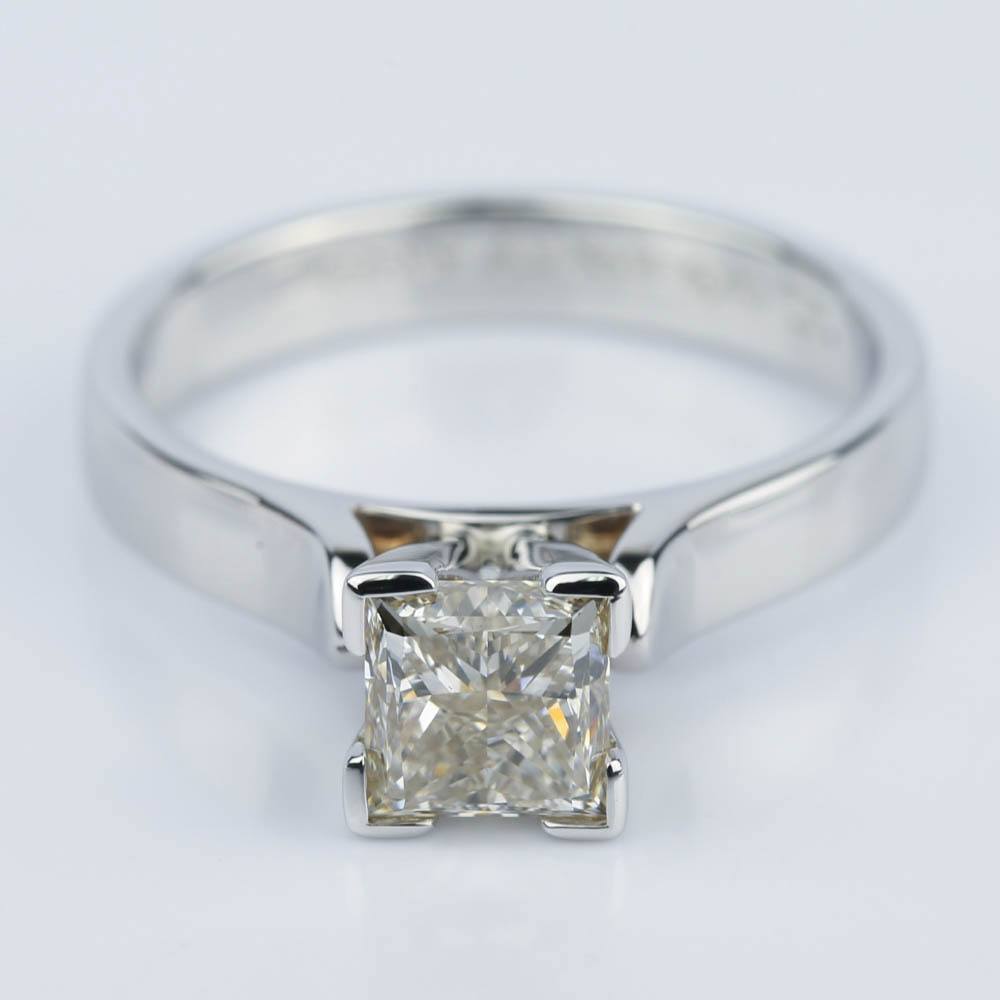Princess Diamond Contour Solitaire Engagement Ring (1.21 ct.)