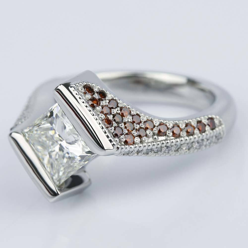 2 carat chocolate diamond ring