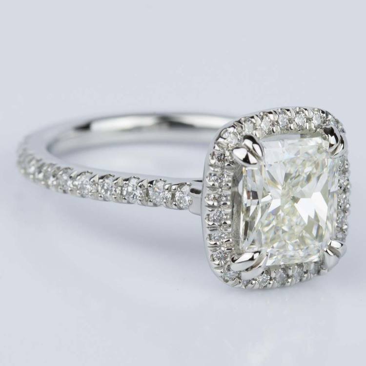 Radiant Cut Halo Diamond Diamond Engagement Ring (2.25 Ct)