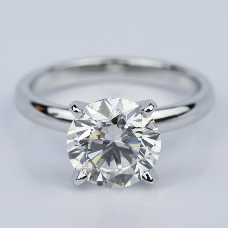 Round 2.59 Carat Solitaire Diamond Engagement Ring