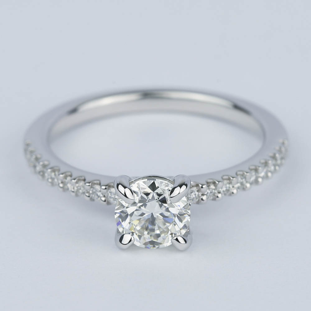 Scallop Diamond Engagement Ring with Claw Prongs (0.90 ct.)