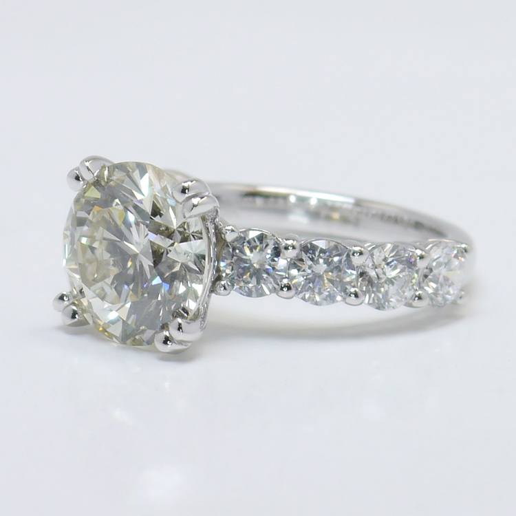 Shared Prong Diamond Engagement Ring