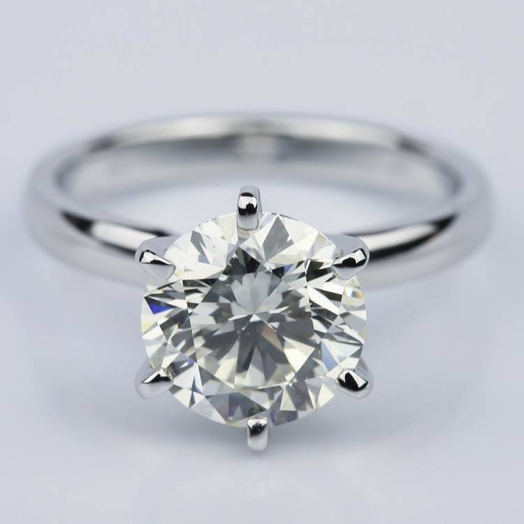 Six-Prong 2.15 Carat Round Solitaire Engagement Ring