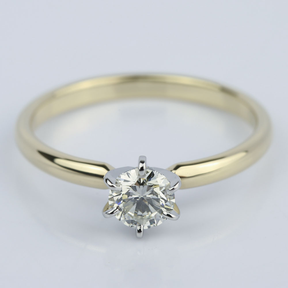 Thin Solitaire Engagement Rings Tapered