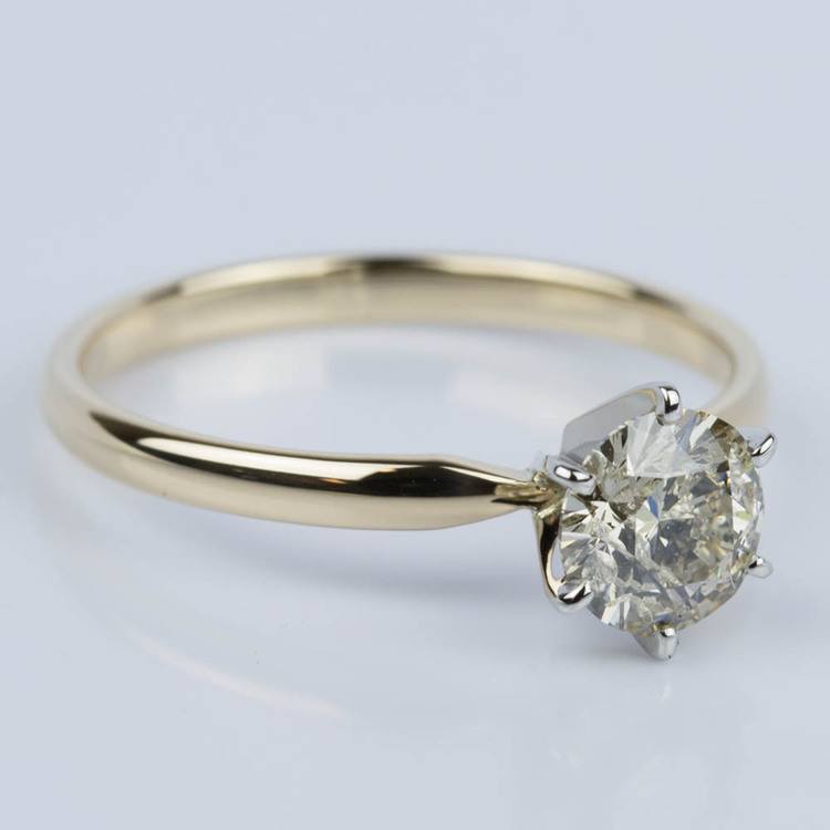 Round Cut Diamond Solitaire Engagement Ring In Gold (1.50 ct)