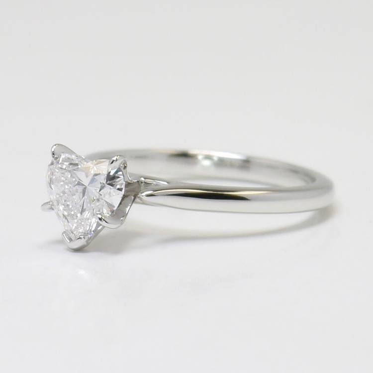 Solitaire 1.02 ctw Heart Ring in Platinum