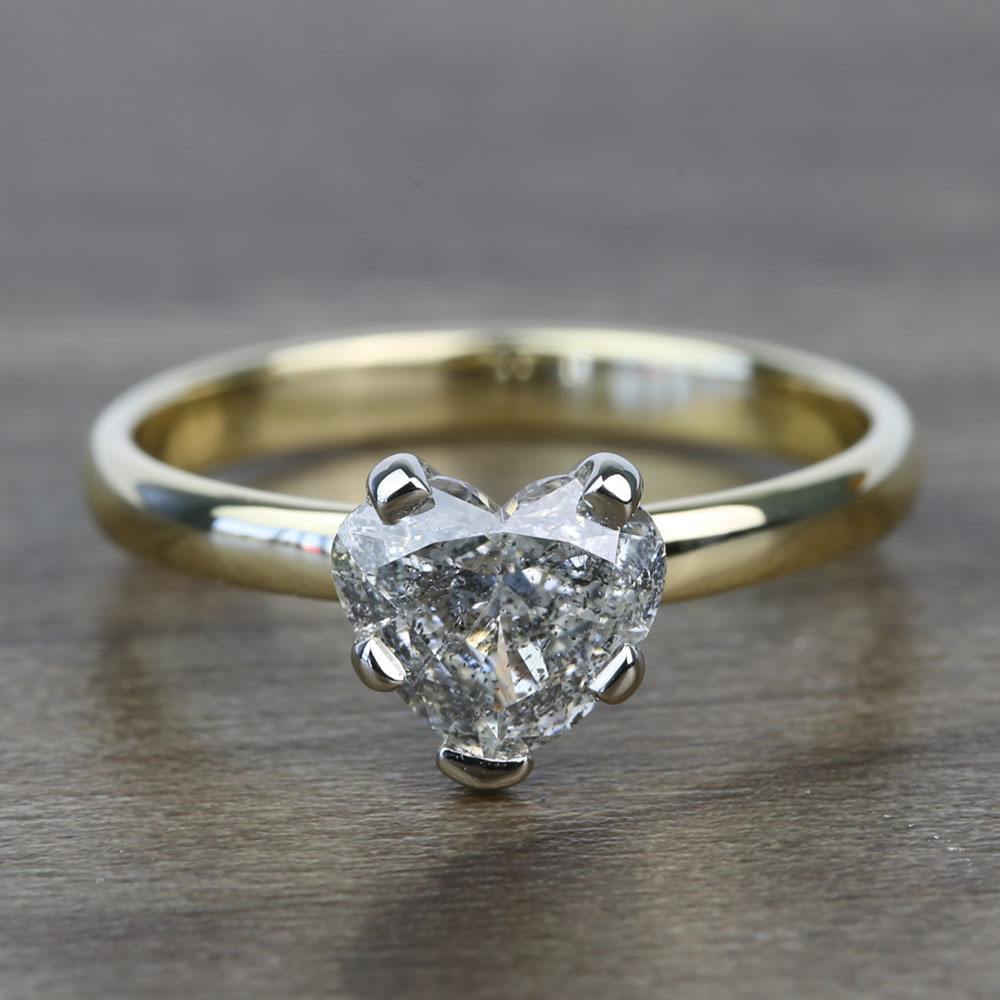 heart solitaire diamond ring