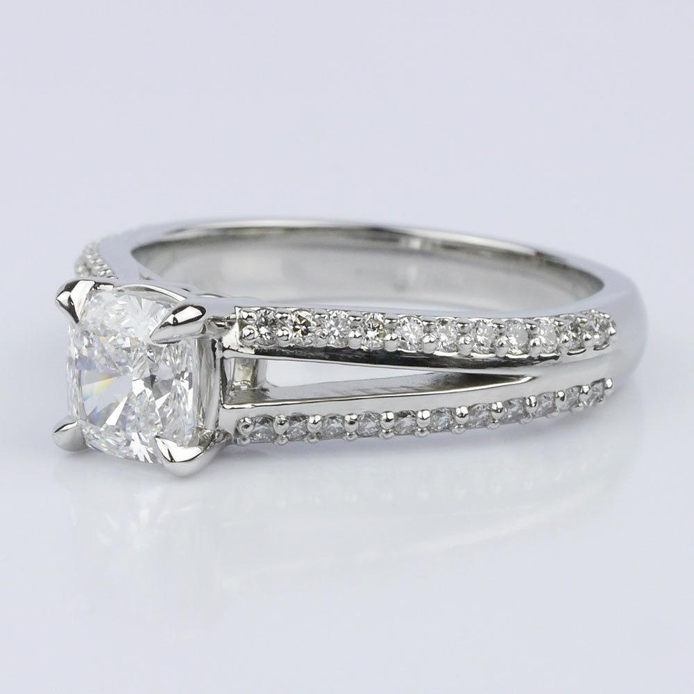 Split Shank Cushion Engagement Ring (1.01 ct.)