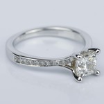 Split Shank Engagement Ring with Princess Diamond (1.07 ct.)