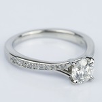 0.70 Carat Micropave Diamond Engagement Ring