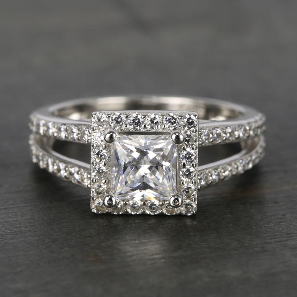 1 carat diamond ring square