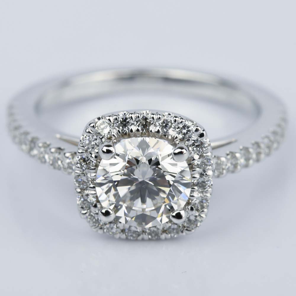 Bezel Set Square Diamond Ring | Wedding