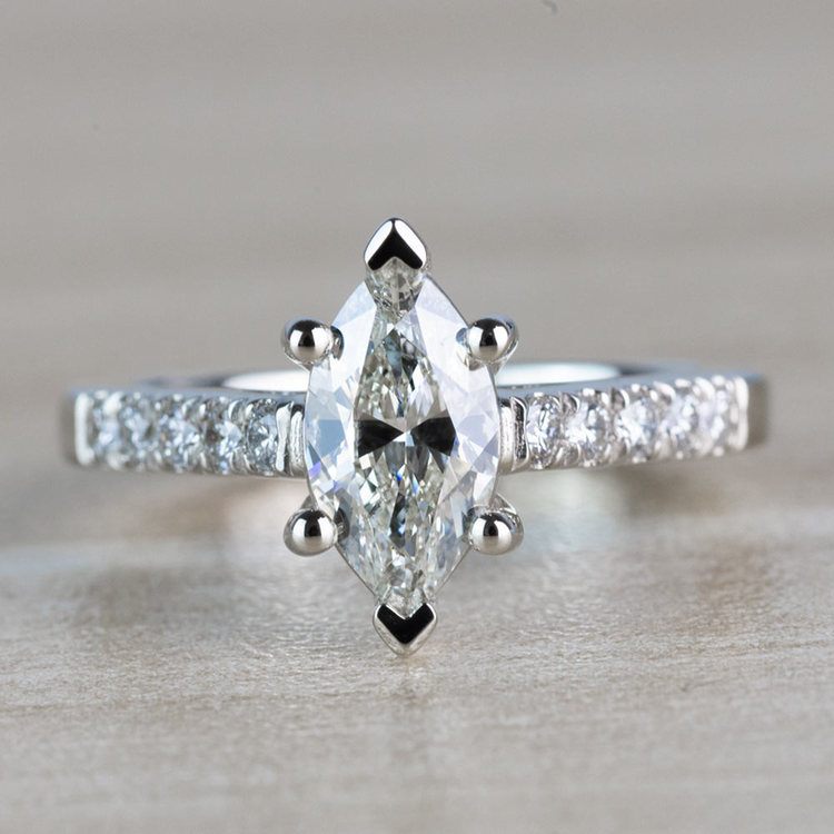 Stunning 1.00 Carat Marquise Diamond Trellis Engagement Ring