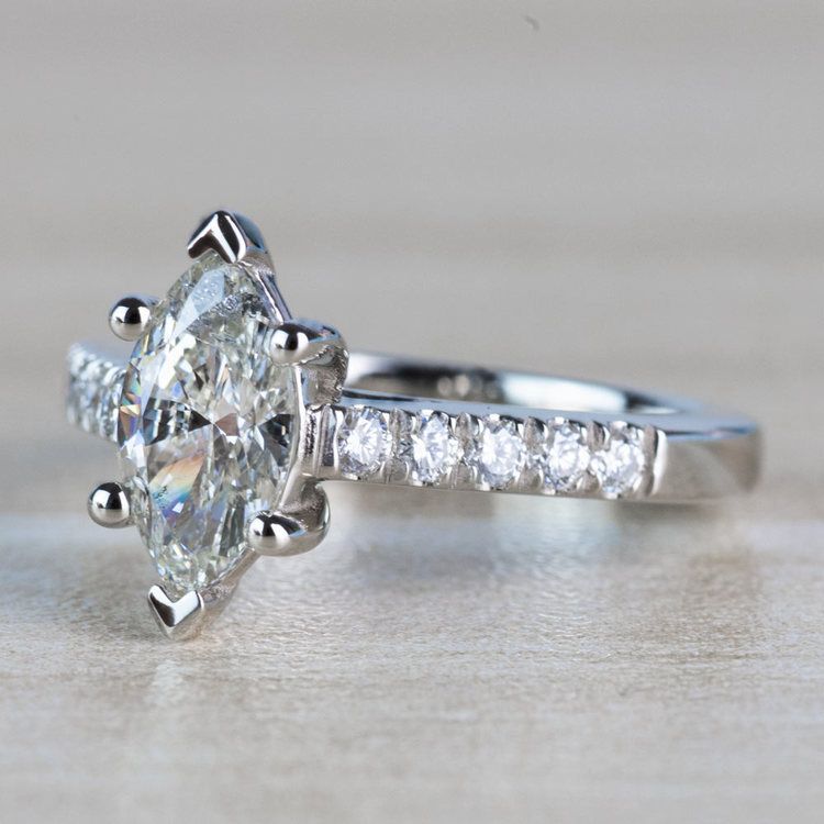 Stunning 1.00 Carat Marquise Diamond Trellis Engagement Ring