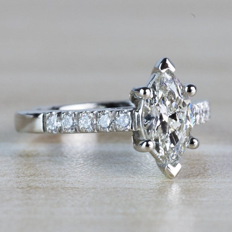 Stunning 1.00 Carat Marquise Diamond Trellis Engagement Ring