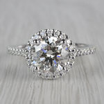 2 carat round halo diamond engagement rings