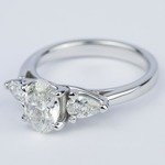 Three-Stone Trellis Oval Diamond Engagement Ring (1.70 ct.)