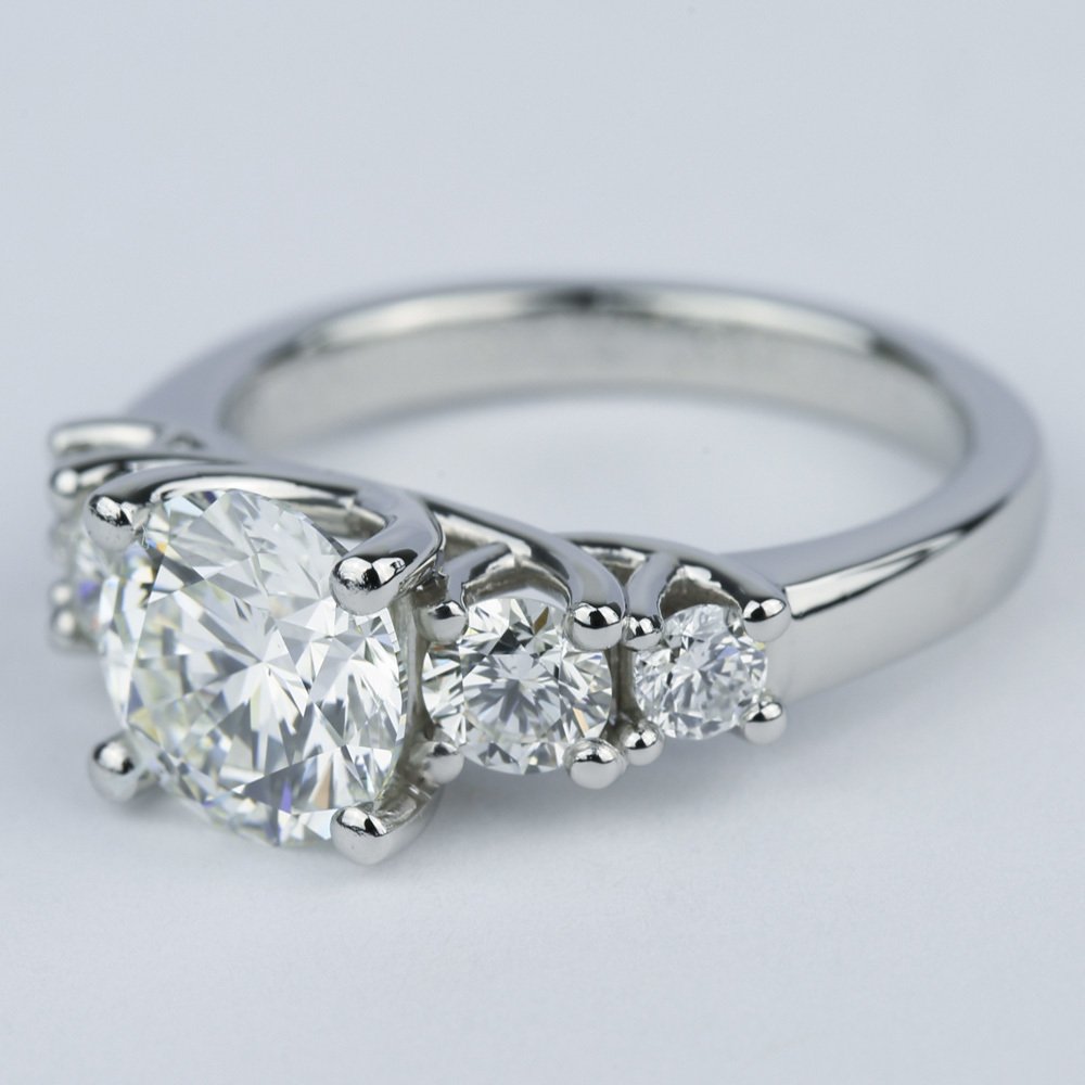 Trellis Five-Diamond Engagement Ring (2 Carat Center)