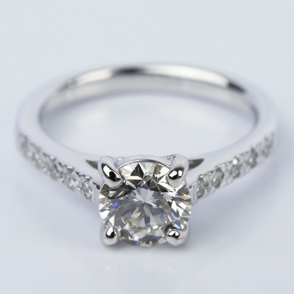 1.54 Ct Diamond Engagement Ring | Trellis Prong Setting