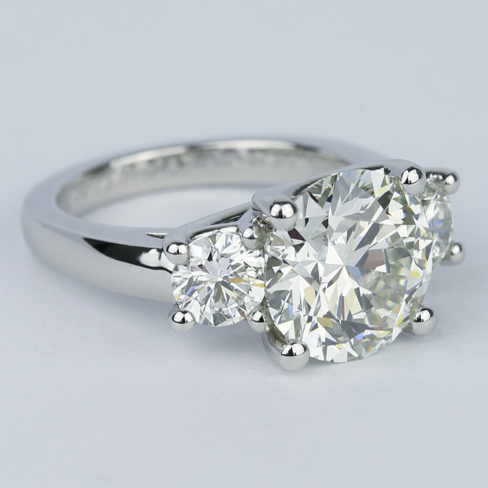 3.77 Carat Flawless Diamond Ring In Platinum