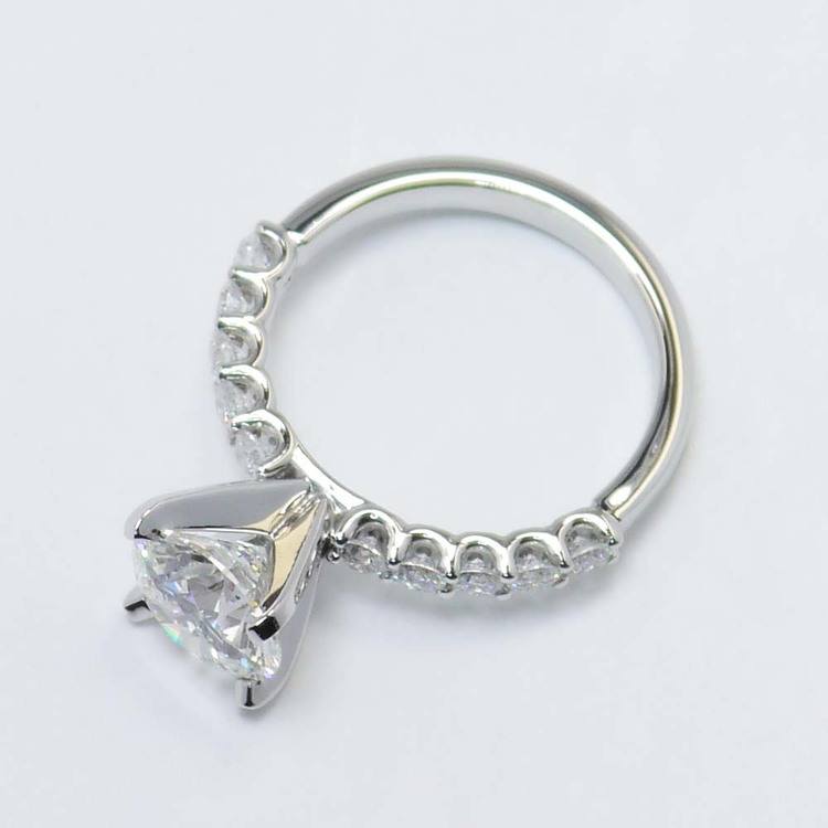 U Prong Round Diamond Engagement Ring 2 Carat