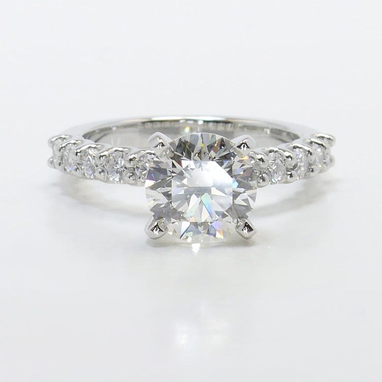 U-Prong Diamond Engagement Ring