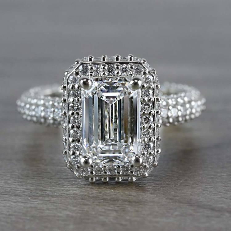 Unique Vintage Emerald Cut 2 Carat Diamond Ring