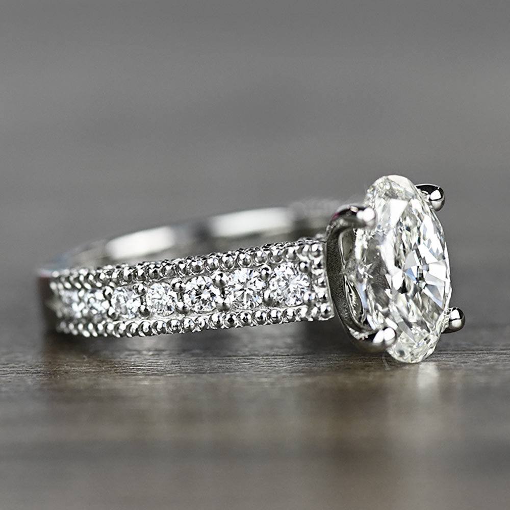 An incredible bead set pavé band featuring a milgrain edging that ...