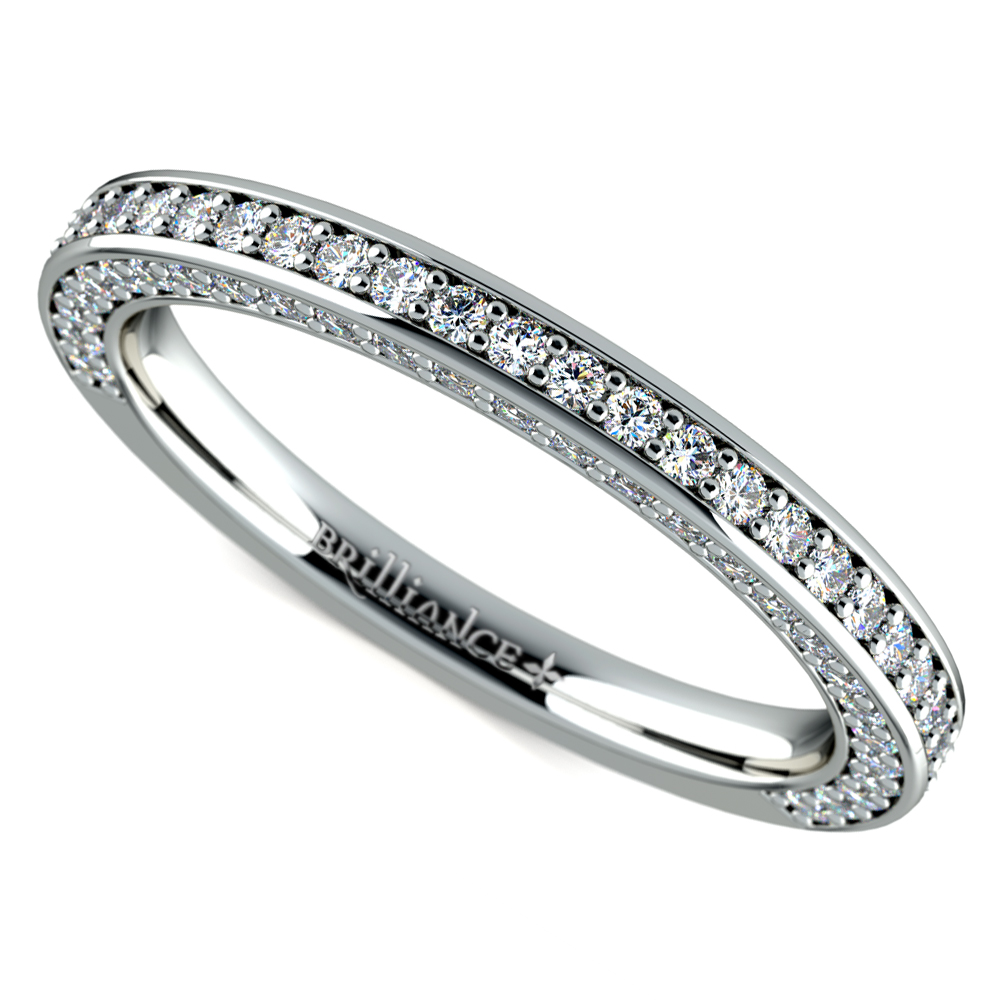 3 sided diamond eternity band