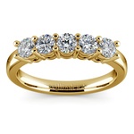 Five Stone Diamond Band Ring In Yellow Gold (3/4 Ctw)