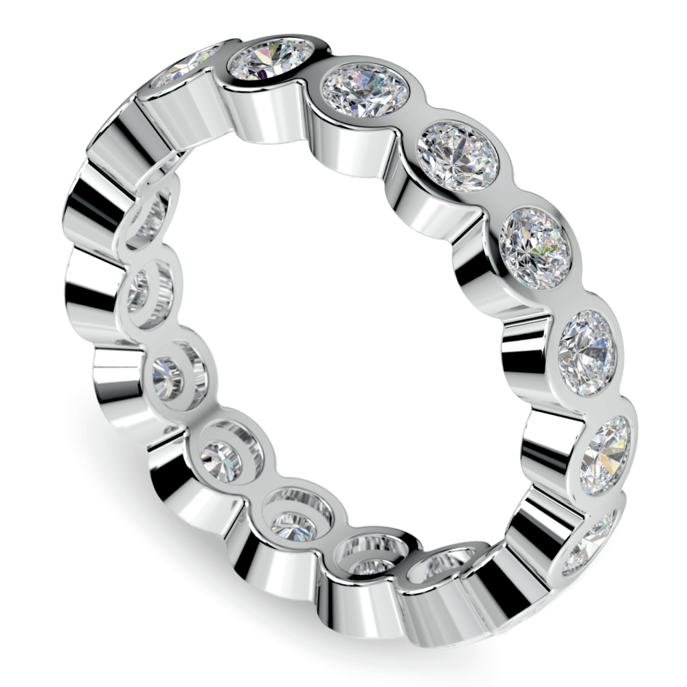 Bezel set diamond deals eternity band